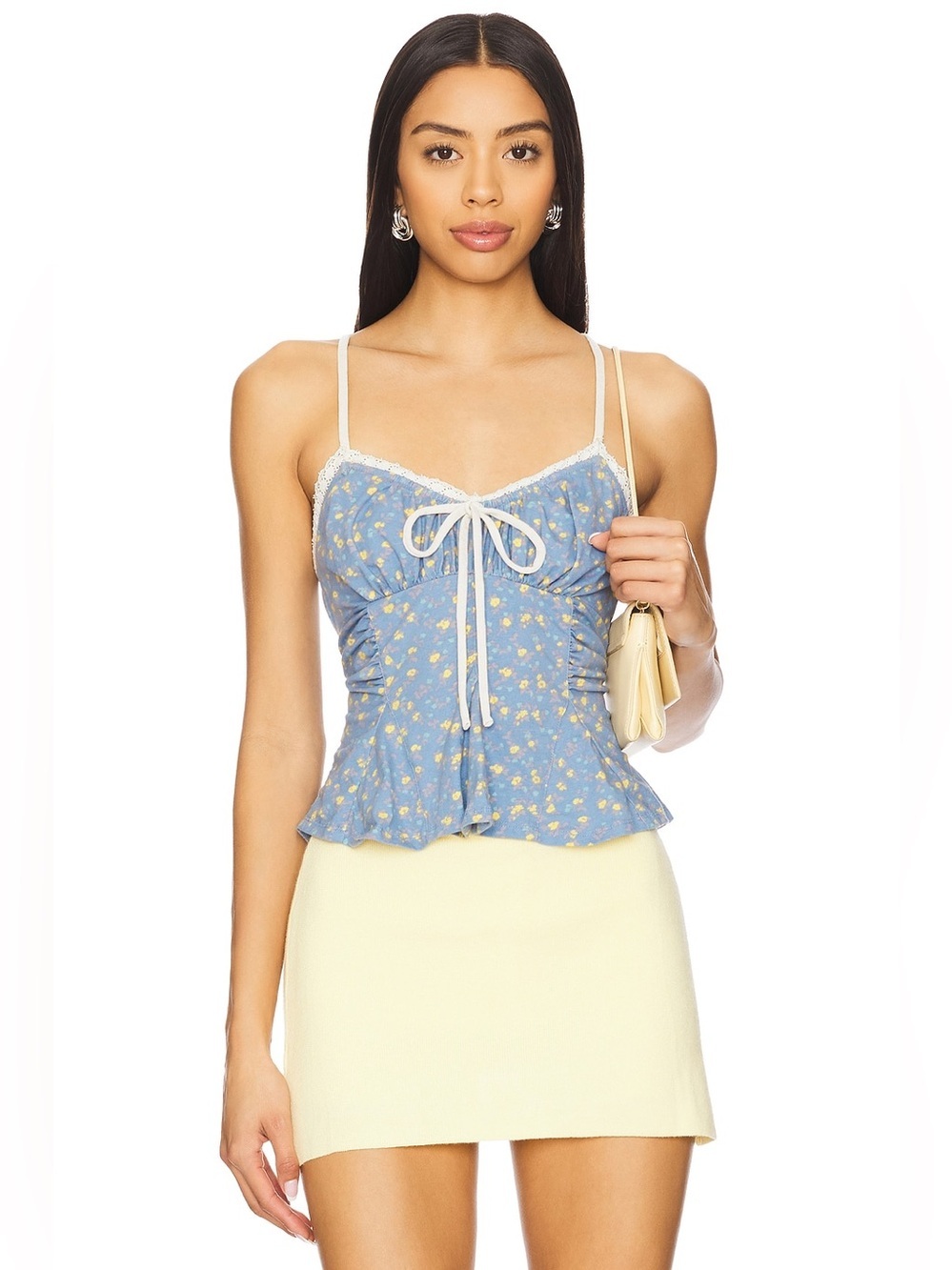 Free People Sammi Tank in Allure Blue Comb in Size Medium